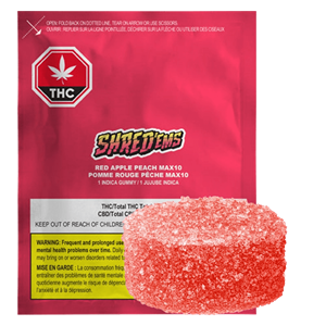 SHRED'ems - Max10 - Red Apple Peach - Indica - 1x10mg