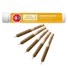 General Admission - Pineapple Drift Distillate Infused Pre-Roll - Sativa - 5x0.5g