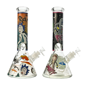 ARSENAL GLASS - 12" 7mm Wasted Genius  "Rick & Morty" Bong