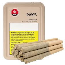 Divvy - Sour Kush Pre-Roll - Hybrid - 12x0.35g