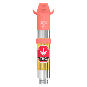 Wild West - 95+ Peach Pony Liquid Diamonds 510 Thread Cartridge - Hybrid - 0.95g