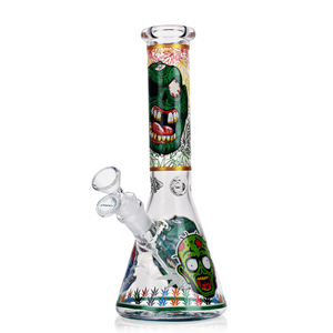 ARSENAL GLASS - 10" Glow in the Dark Zombie Beaker Bong