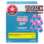 SOURZ by Spinach® - Fully Blasted Blue Raspberry Watermelon Gummies - Indica - 10x1 Pack