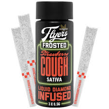 Claybourne - Flyers Frosted Infused Strawberry Cough Pre-Rolls - Sativa - 3x0.5g