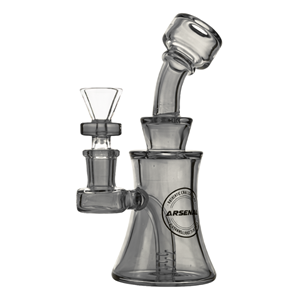 ARSENAL GLASS - 6" Mini Prism Curve Dab Rig/Bong (Assorted Colours)