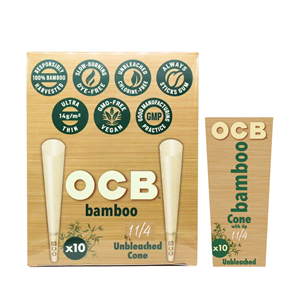 OCB Bamboo 1 1/4 Pre Rolled Cones w/ Tip
