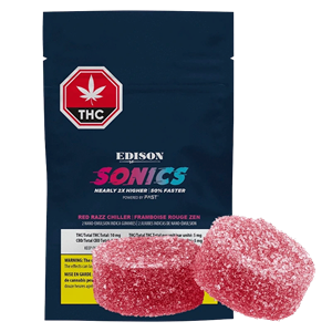 Edison Sonics - Red Razz Chiller 1:1 THC:CBD - Indica - 2x5mg